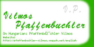 vilmos pfaffenbuchler business card